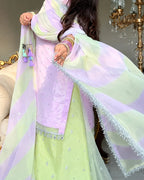 Garden of Grace 3-piece Pakistani suit with silver embroidery